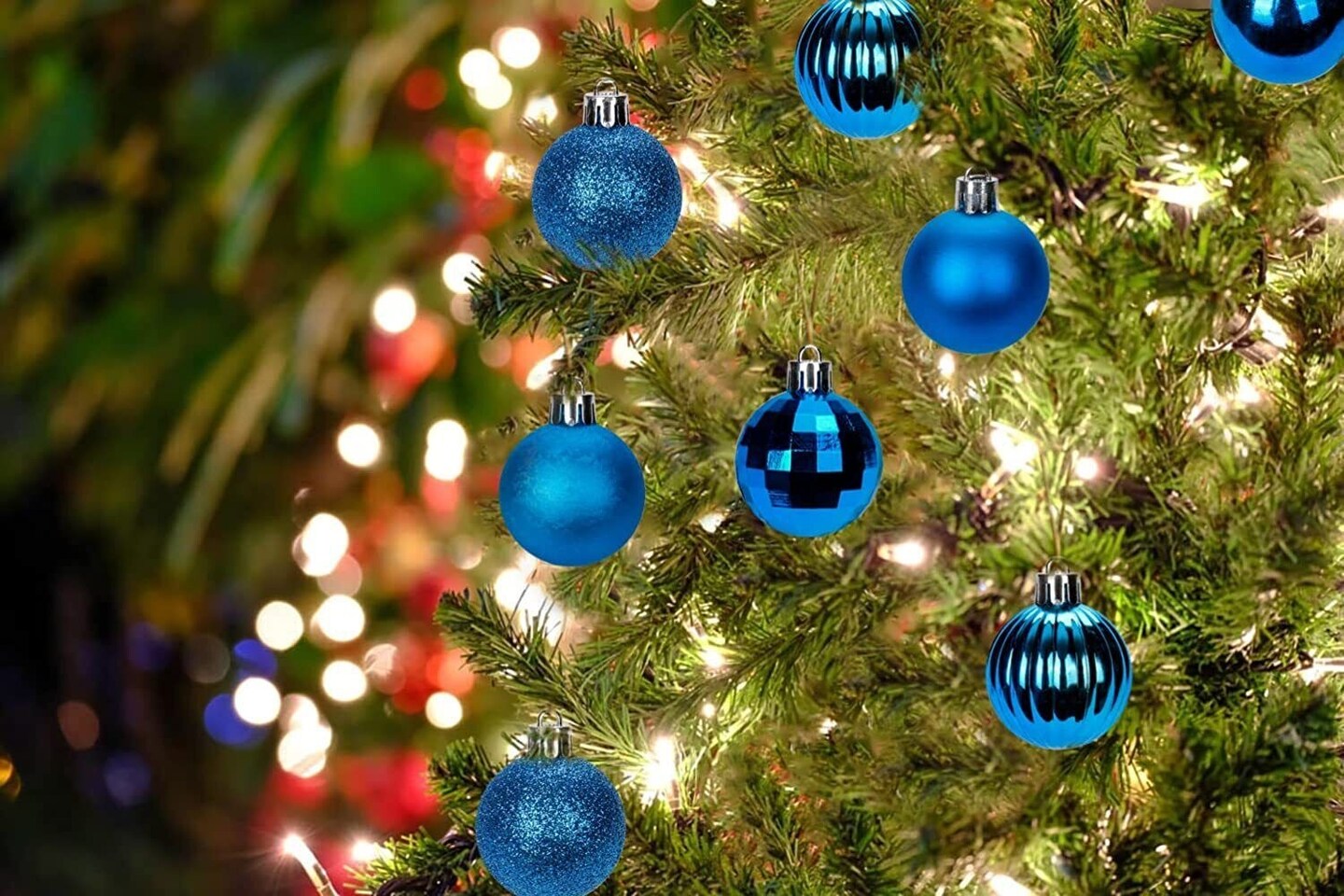 1.6in 36-Piece Shatterproof Christmas Balls - Xmas Tree Ornaments