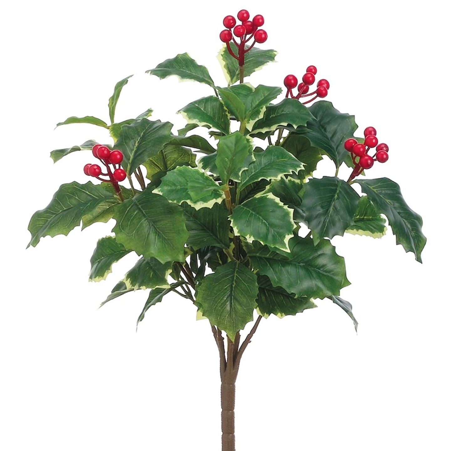 Allstate Holly and Berry Artificial Christmas Bush Spray - 14"