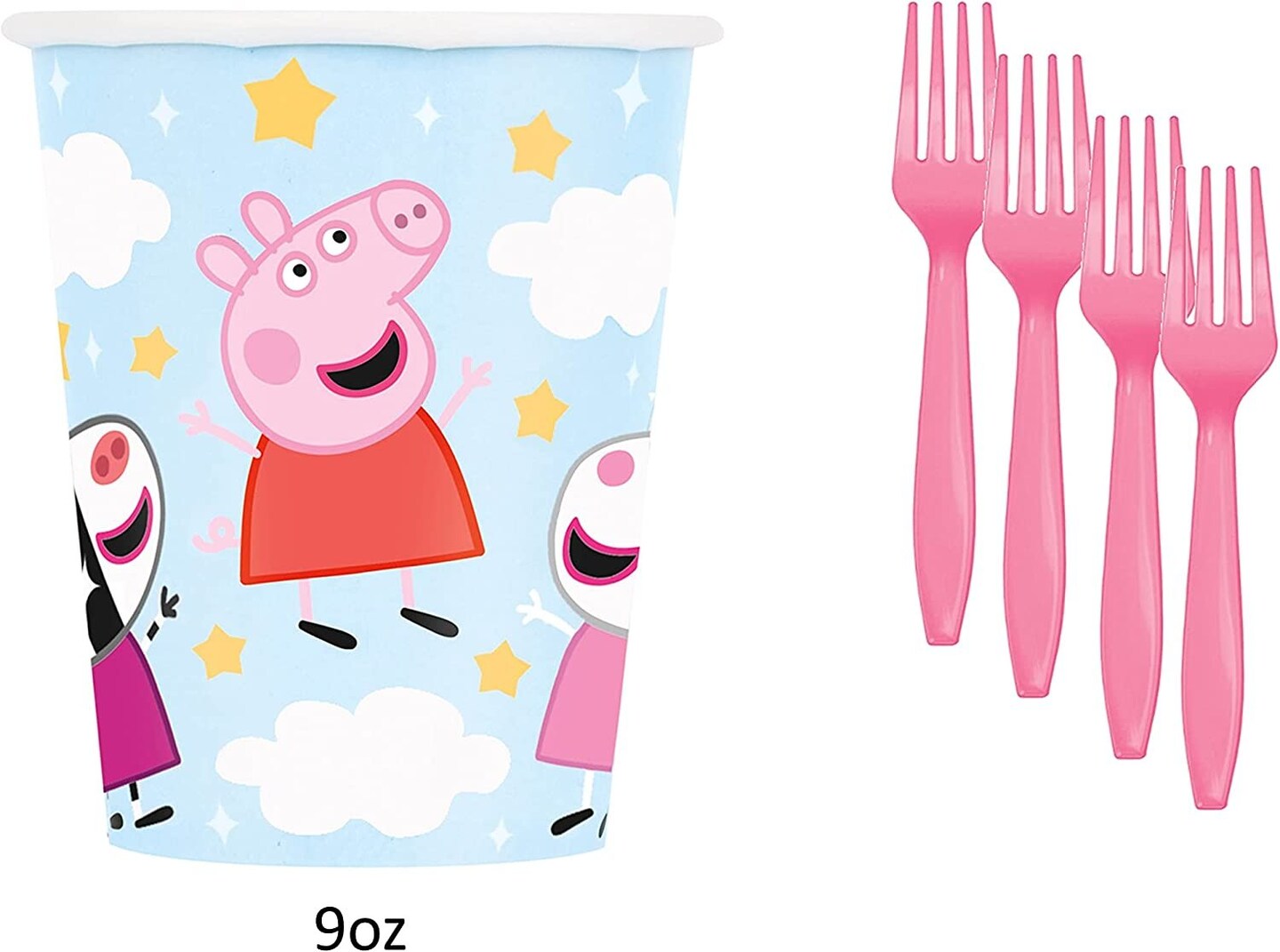 Peppa Pig Birthday Party Supplies Bundle | Peppa Pig Plates | Peppa Pig Napkins | Peppa Pig Cups | Peppa Pig Table Cover
