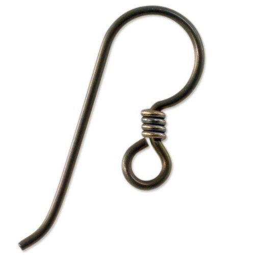 Niobium Ear Wire with Bronze Coil Copper Finish by TierraCast (1 Pair of Earrings)