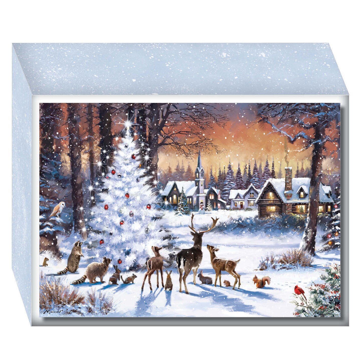 Boxed Christmas Cards- Christmas Woods -30 Cards &#x26; Envelopes