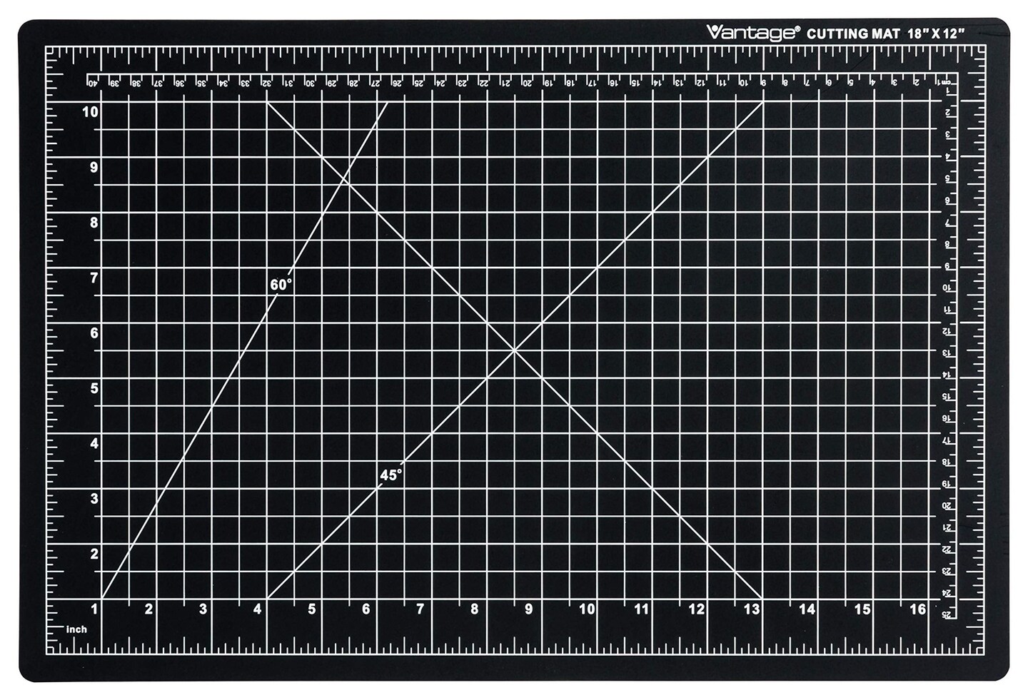 Dahle - 10671-12580 Vantage 10671 Self-Healing Cutting Mat, 12&#x22;x18&#x22;, 1/2&#x22; Grid, 5 Layers for Max Healing, Perfect for Crafts &#x26; Sewing, Black