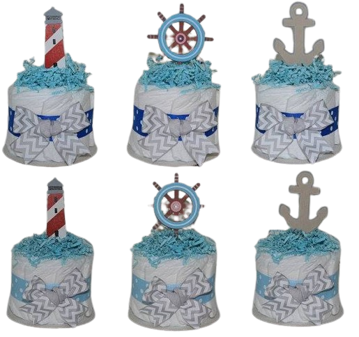 Nautical store diaper cake