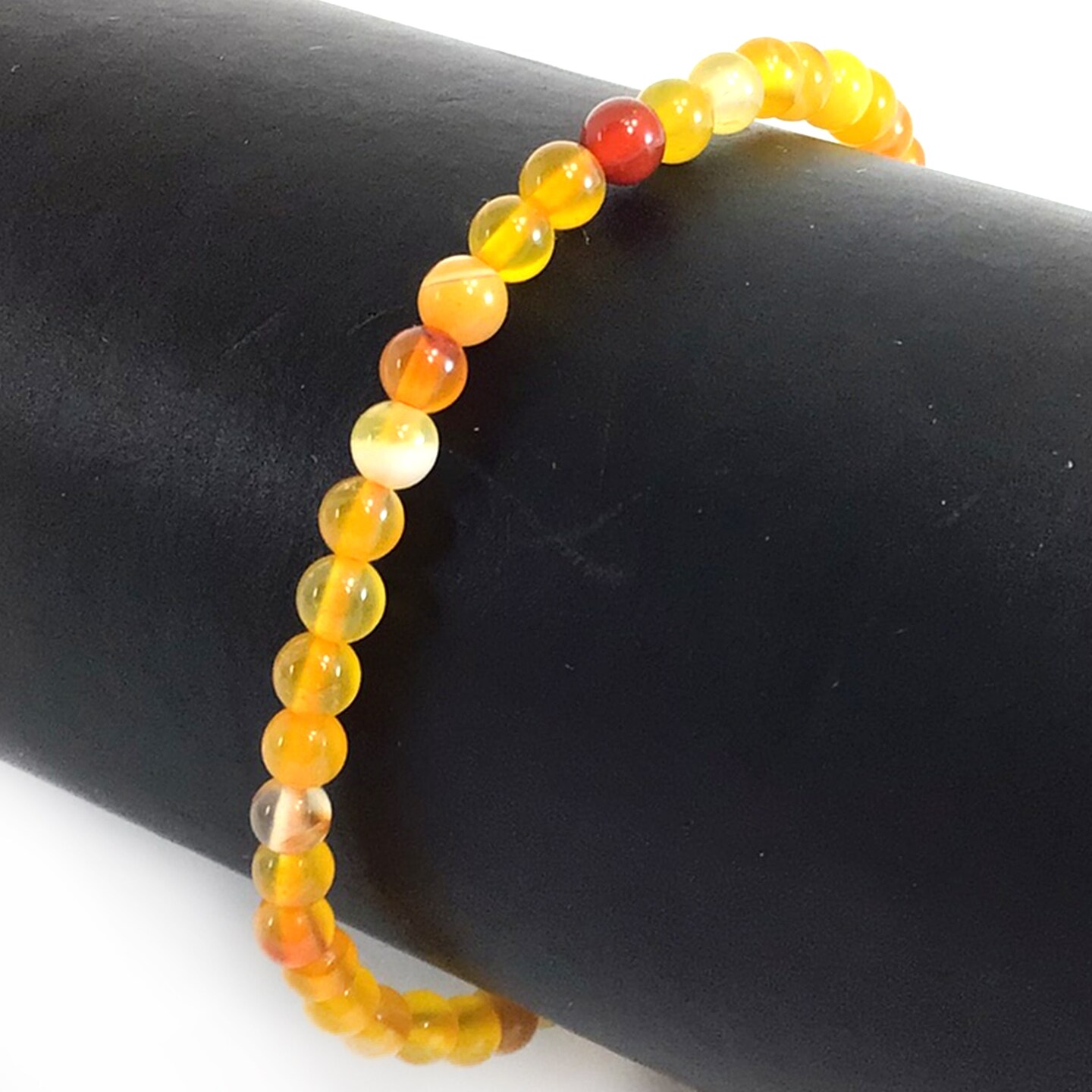 Bracelet, Prehnite and pink Orange Agate 10 mm Round Beads Gemstone store mix with accent bead