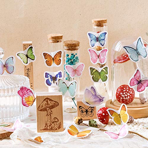 360 Pieces Butterfly Stickers Set  - Decorative Colorful Assorted Insects Decals for Scrapbooking DIY Arts Crafts Album Bullet Journals Junk Journal Planners Water Bottles Phone Cases Laptops