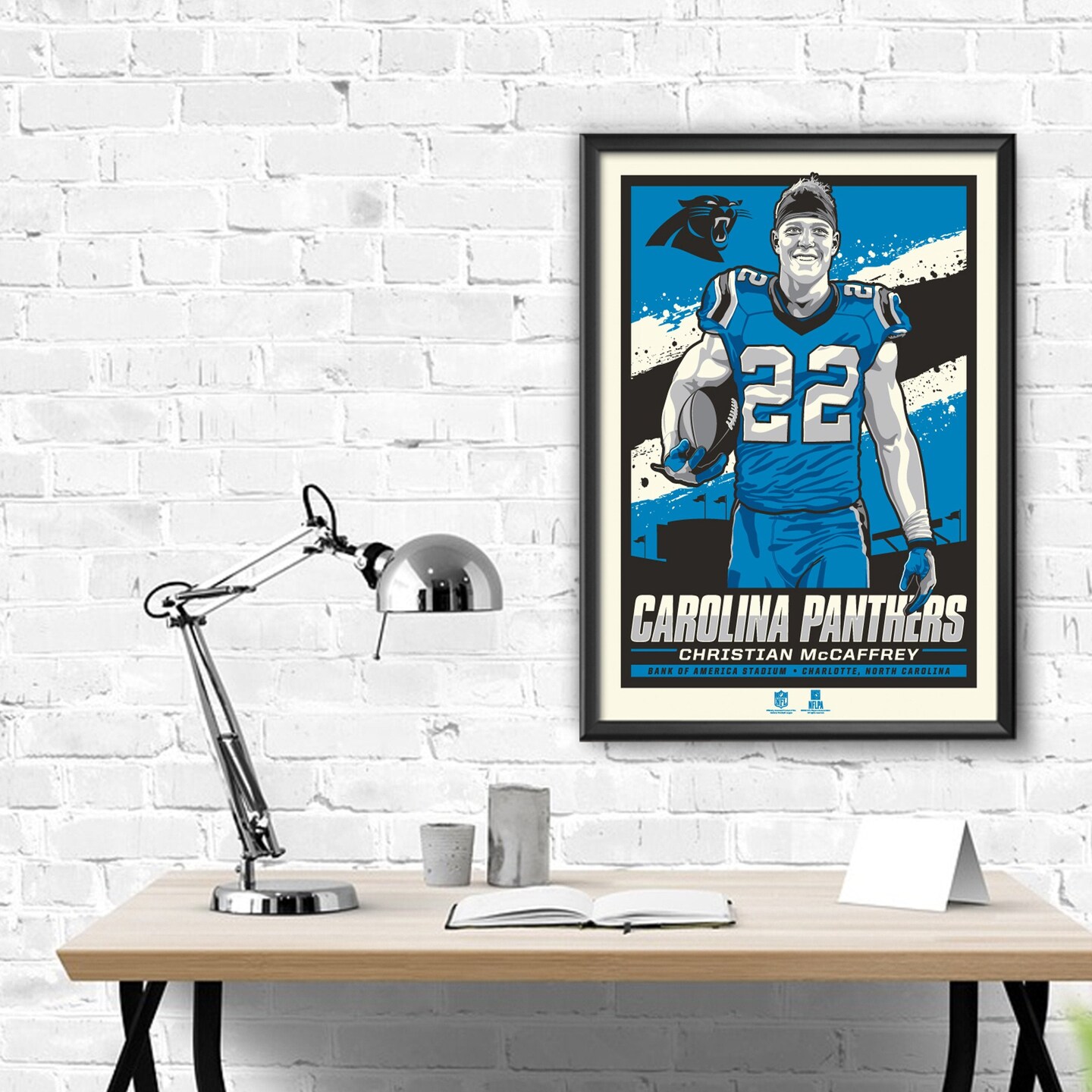 Phenom Gallery Christian McCaffrey 18&#x22; x 24&#x22;  Serigraph