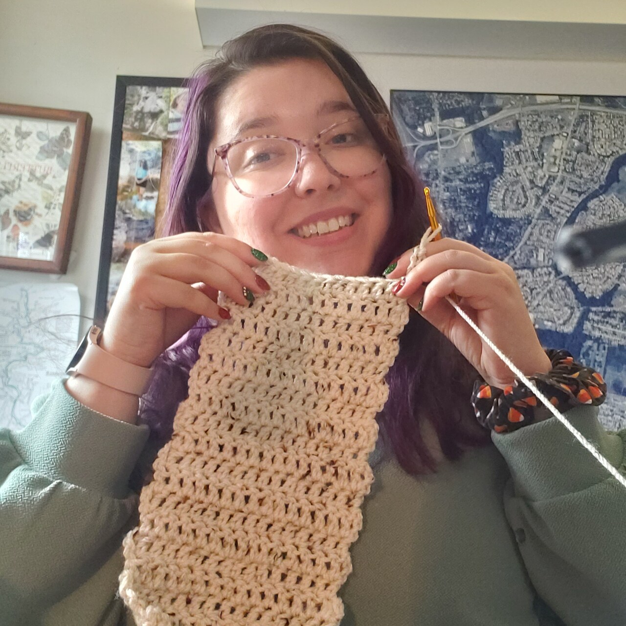 Crochet Scarf Making