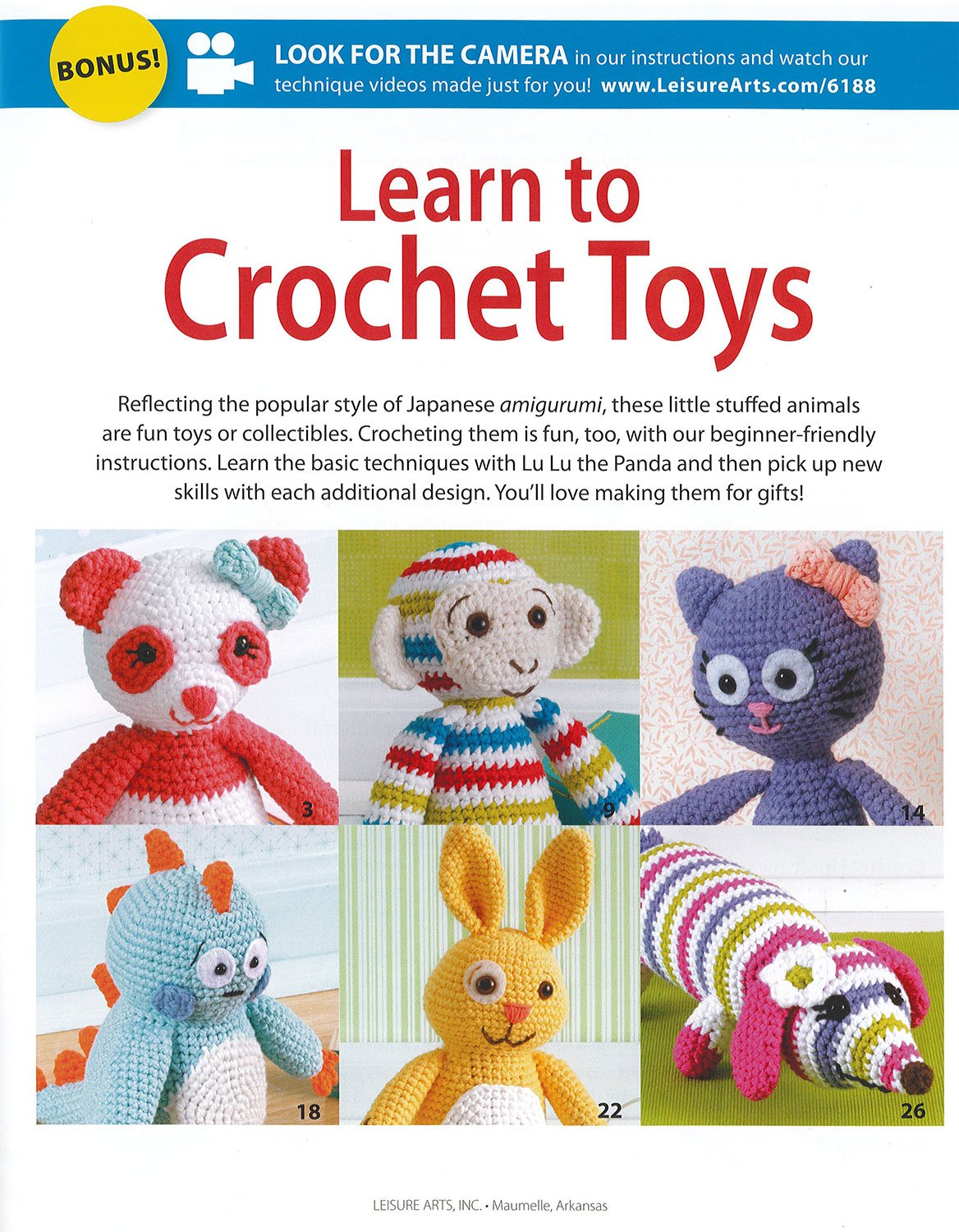 Leisure Arts Learn To Crochet Toys Crochet Book