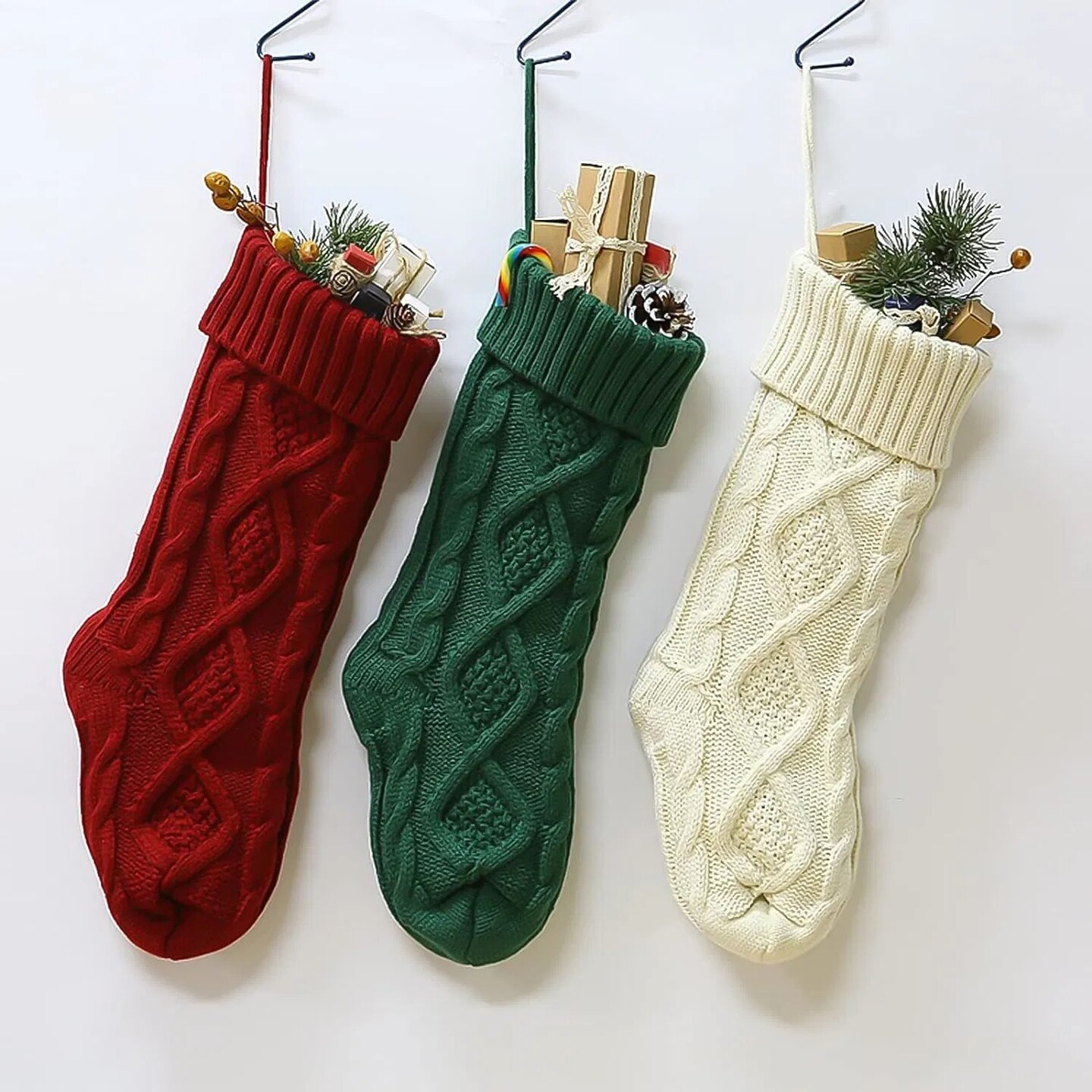 Knitted Christmas Stockings Classic Decor