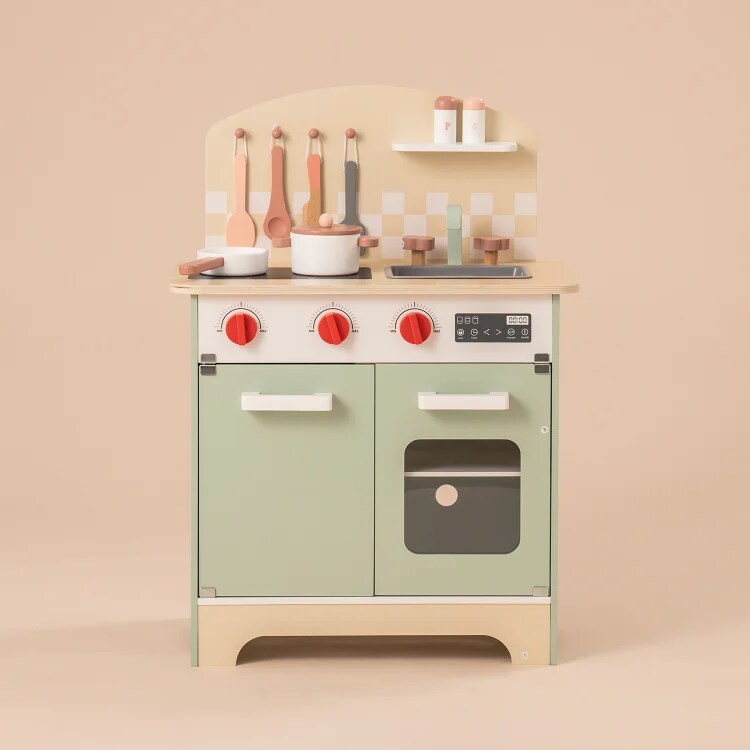 ROBUD Wooden Play Kitchen Playset for Kids WG194