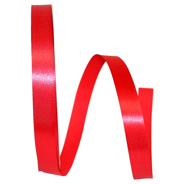 Florist Ribbons --- &#x215D; inch x 100 yards --- Satin / Acetate Supreme Cooler Ribbon -- Red Valeria Color