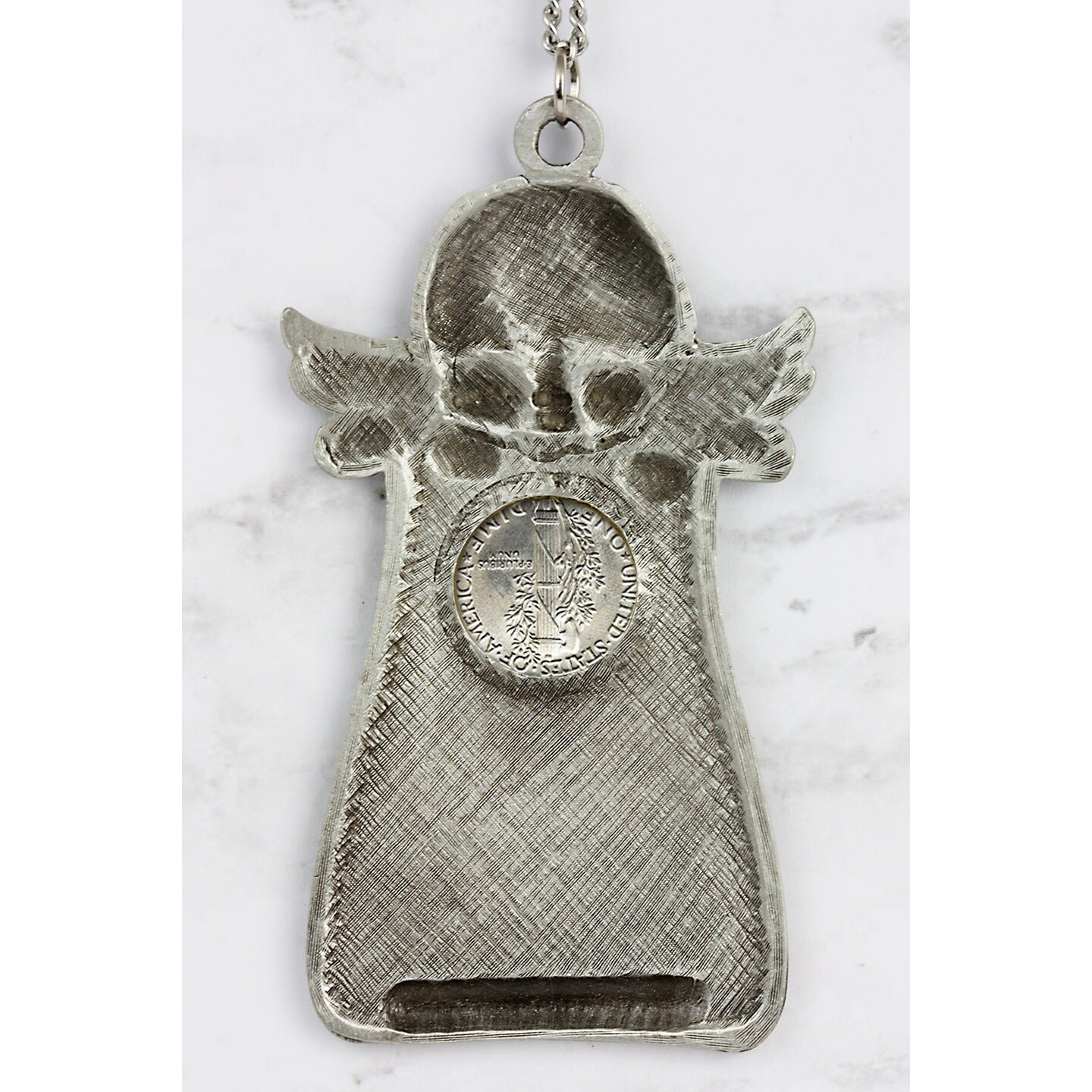 Mercury Dime Coin Angel Pewter Door Blessing