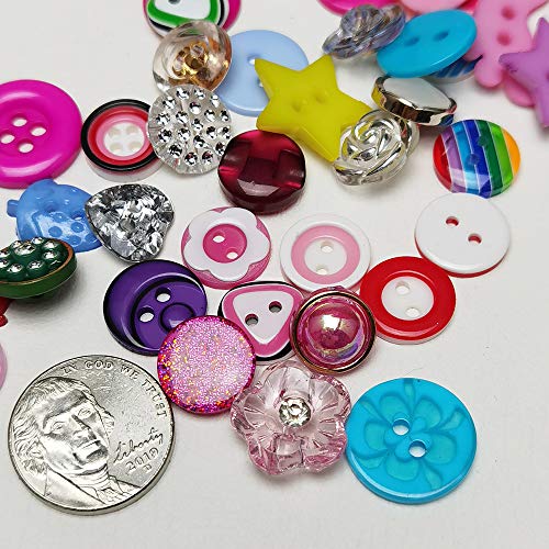 Random 100 Pieces Small Plastic Buttons DIY Sewing Craft Accessory (Mix)