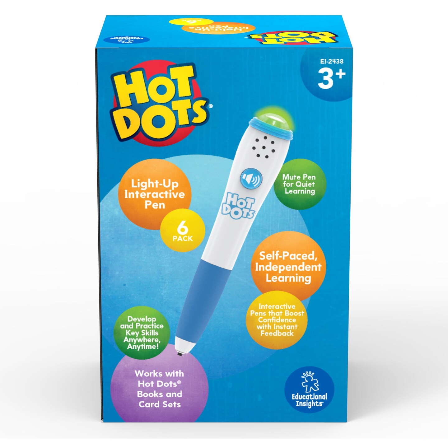 Hot Dots&#xAE; Light-Up Interactive Pen 6-Pack