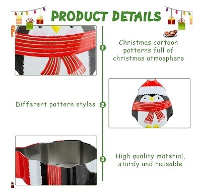 Xmas Metal Candy Tins with Lids 6 Pcs Christmas Cookie Tin Box Set Cookie Jar Food Storage Containers Christmas Gift Packing Solution for Storing Candy Chocolate Biscuits Favor for a Christmas Party