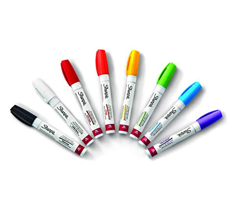 Oil-Based Paint Markers, Medium Point, Assorted Colors, 8 Count - Great for Rock Painting