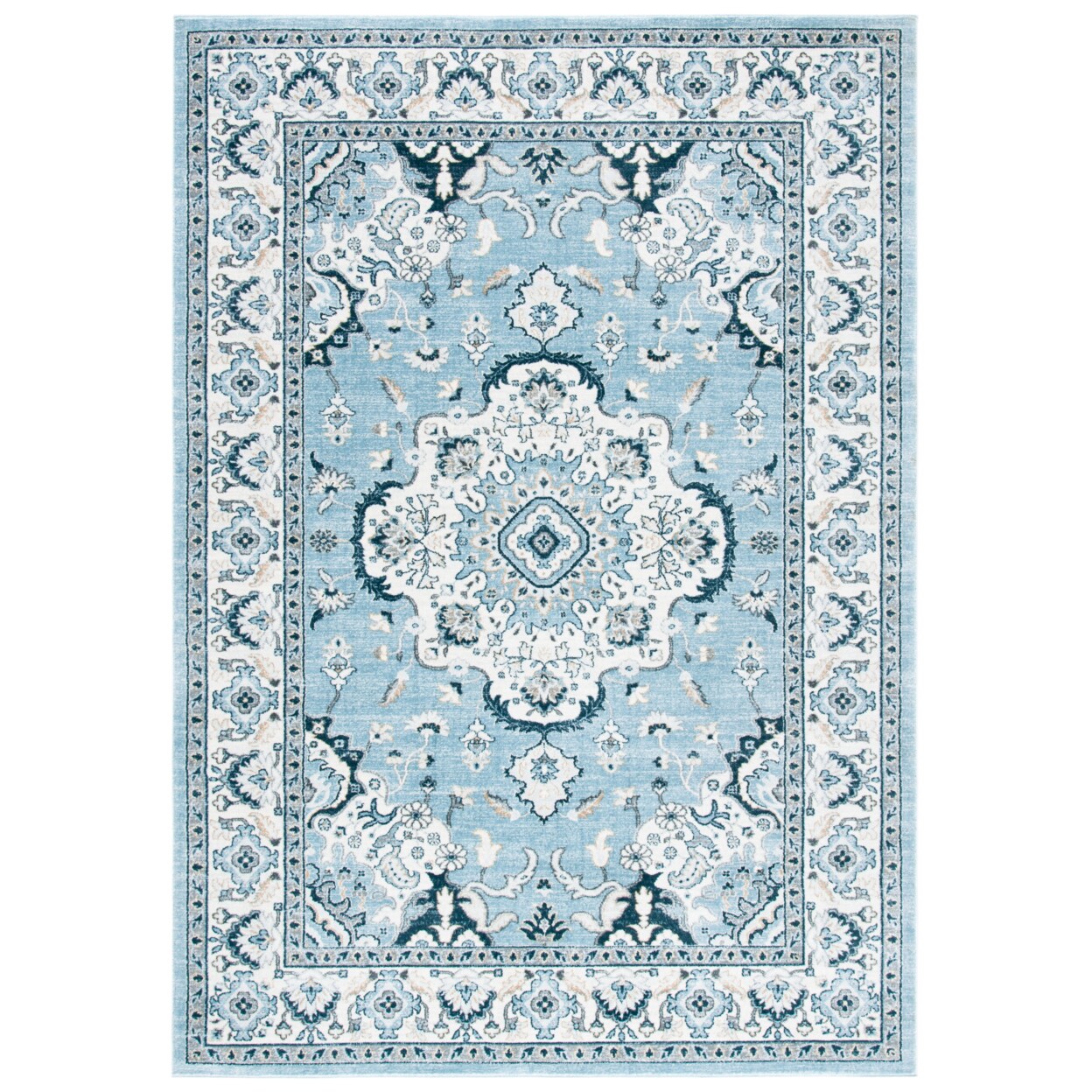 Safavieh Isabella Isa921M Light Blue / Cream Rug Traditional Carpet Area Rug