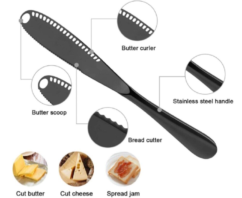 Magic Butter Knife Spreader and Curler, Curl Your Butter with Ease 3 Different Ways!
