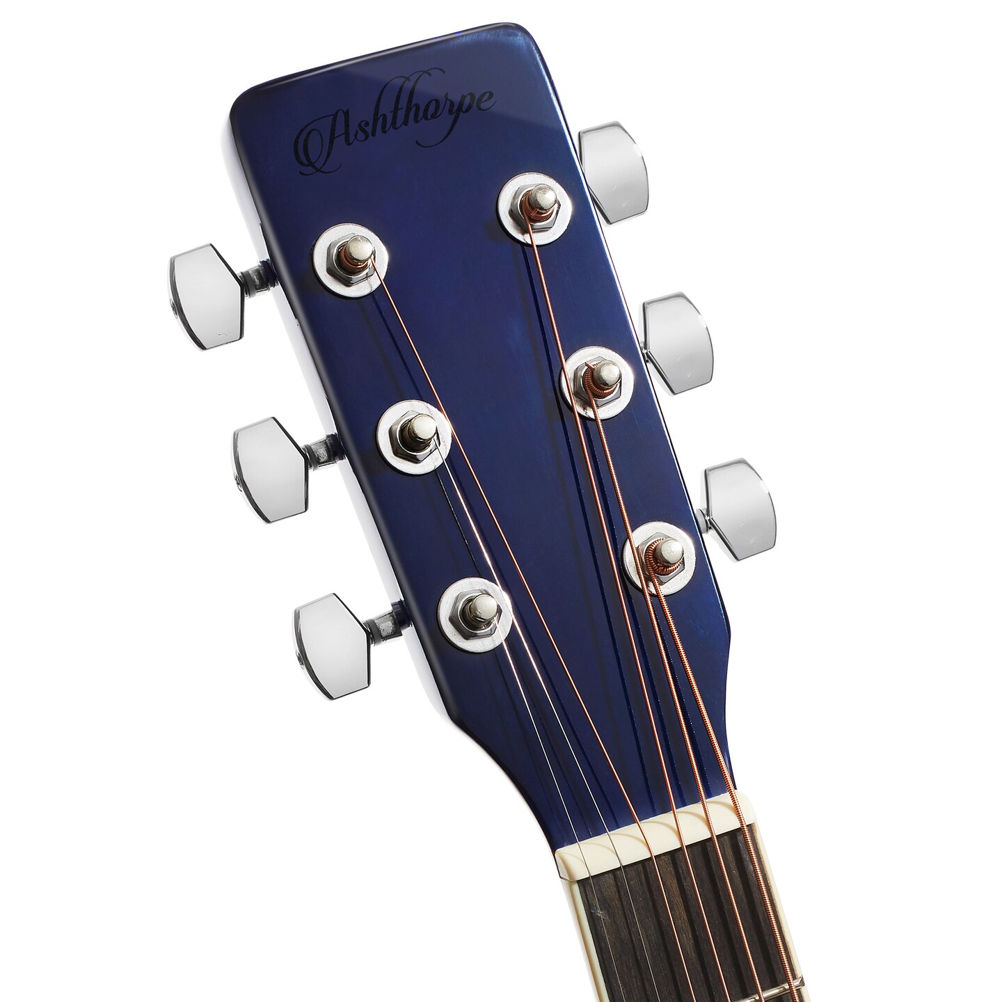 Ashthorpe Left Handed Full-Size Dreadnought Cutaway Acoustic Electric Guitar Package with 10 Watt Amp
