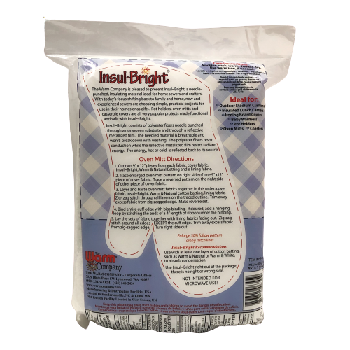 Insulating Thermal Lining ---- Size: 45&#x2033; x 1 Yard --- Insul-Bright-- The Warm Company&#xAE;