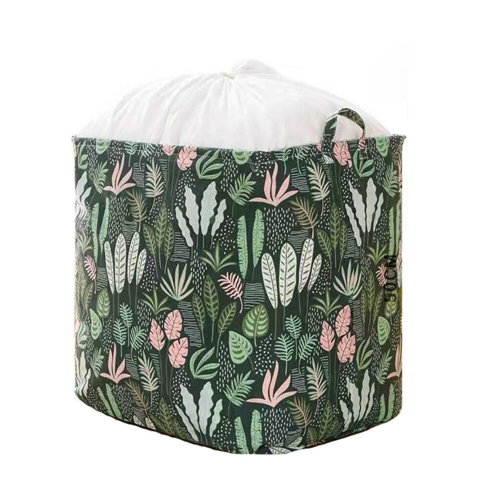 Rectangular Laundry Basket Handle Drawstring Storage Bin