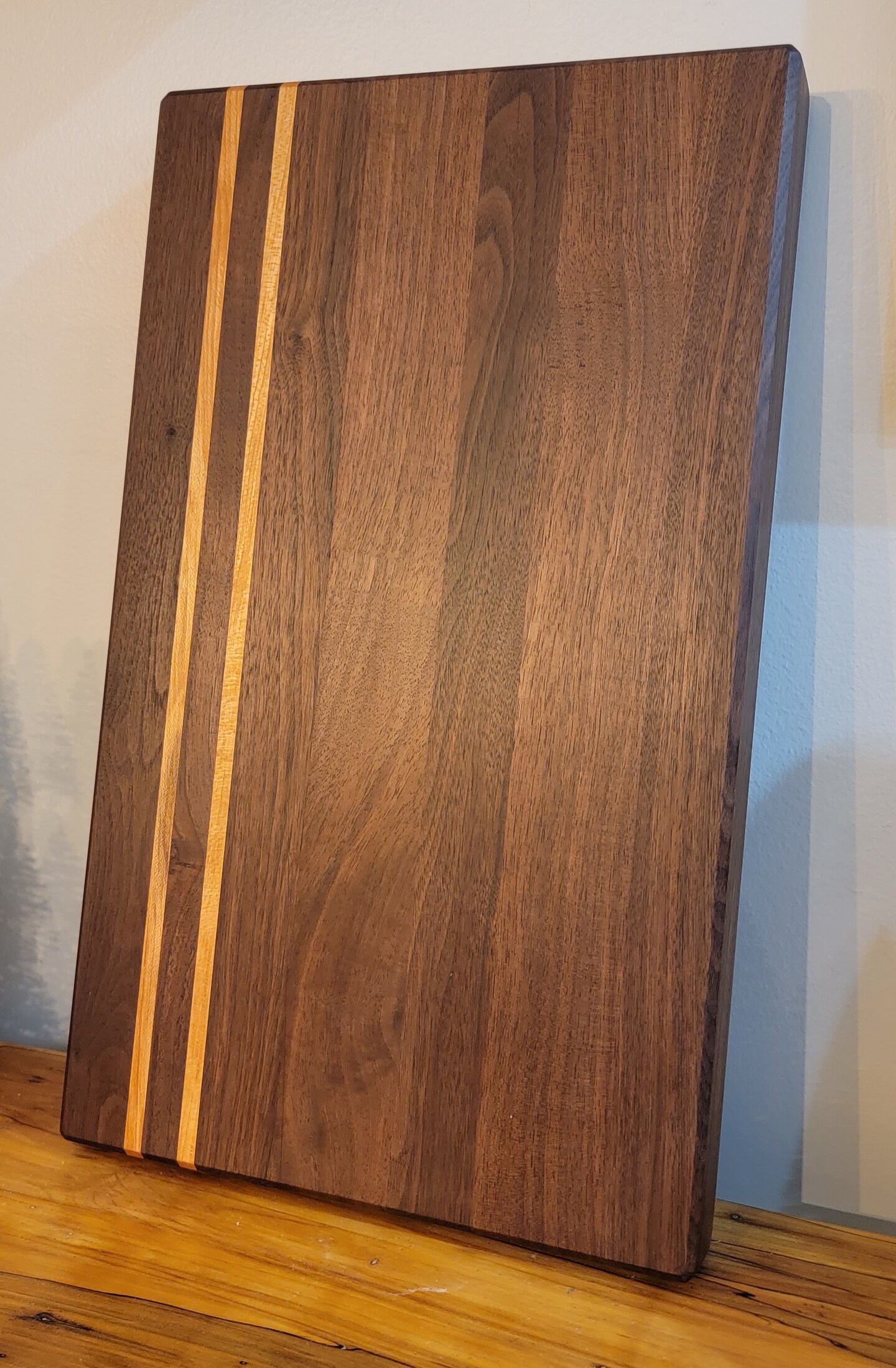 Maple and Walnut Hand crafted cutting Board Serving fashion Board