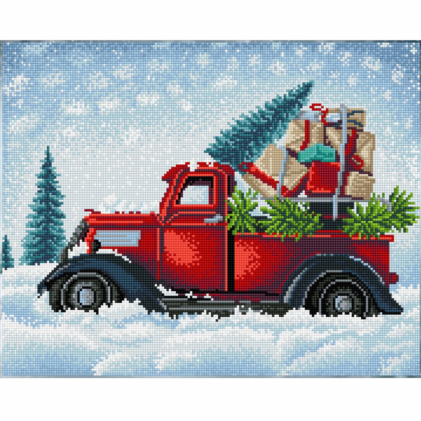 DIAMOND ART BY LEISURE ARTS Diamond Painting Kits For Adults 20&#x22;x16&#x22; Intermediate Red Truck, Full Drill, Diamond Art Kits, Dimond Art, Diamond Art for Adults, Diamond Art Kit