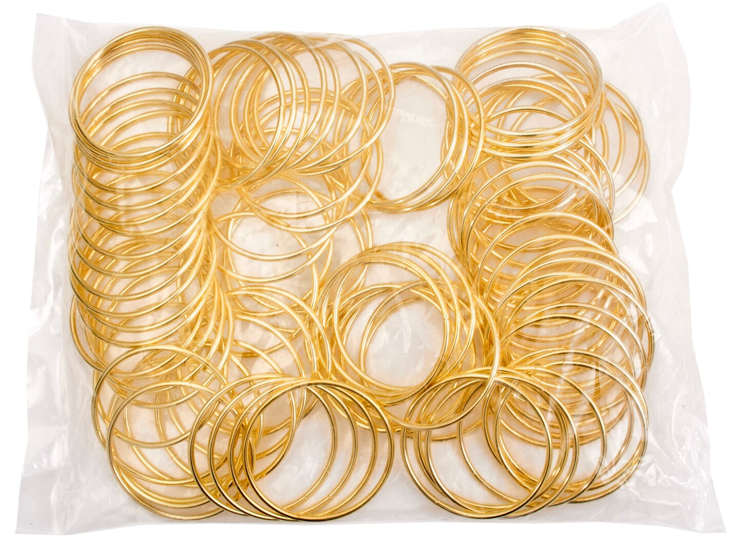John Bead 2&#x22; Brass Metal Rings, 100pcs
