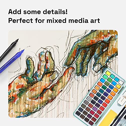 Acrylic Paint Pens for Rock Painting, Stone, Ceramic, Glass, Wood, Mugs, Metal, Fabric, Canvas (30 Pack) 28 Assorted Colors + Extra Black & White Acrylic Paint Markers. Extra Fine Tip 0.7mm