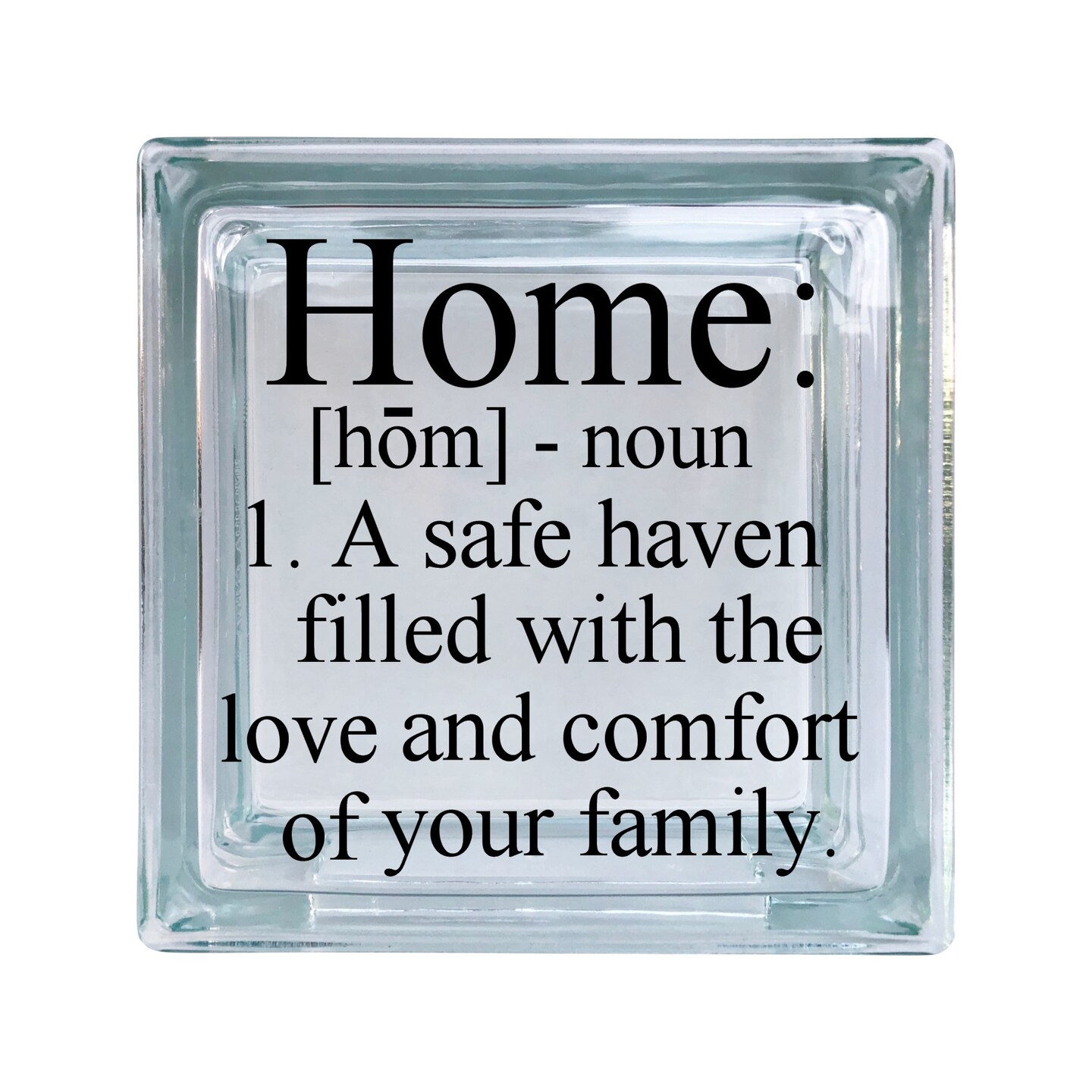 Home Definition Vinyl Decal For Glass Blocks, Car, Computer, Wreath, Tile, Frames Etc