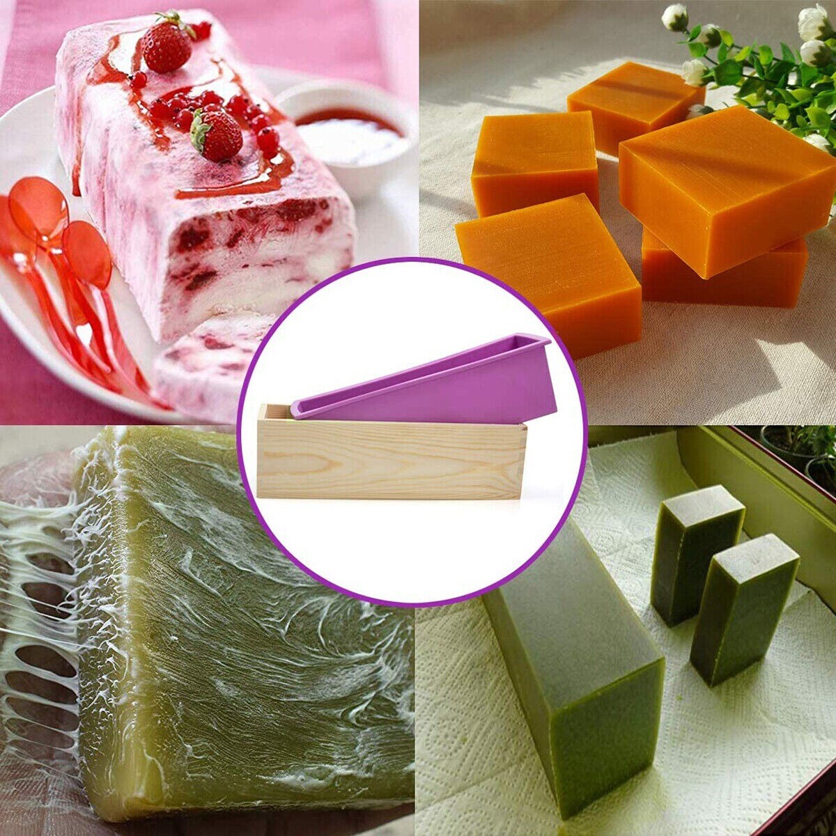 Large Rectangular Swirl Soap Mold for DIY Handmade Soap Making