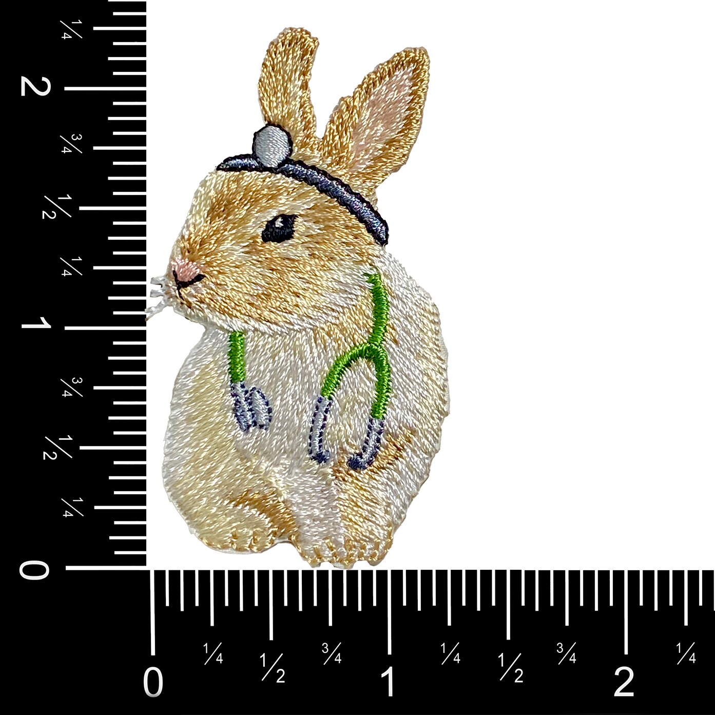 Doctor Rabbit, Medical Hare, Bunny, Embroidered, Iron on Patch