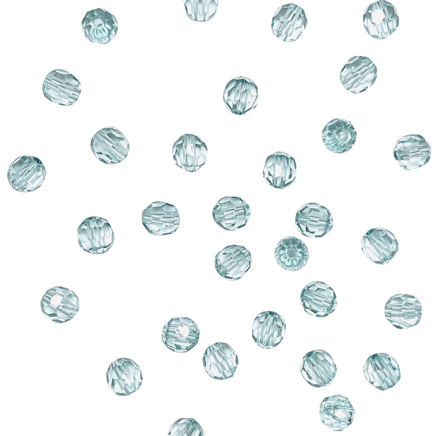 12mm x 12mm Acrylic Faceted Beads 8 Inch Strand Pack of 2 - BD53336