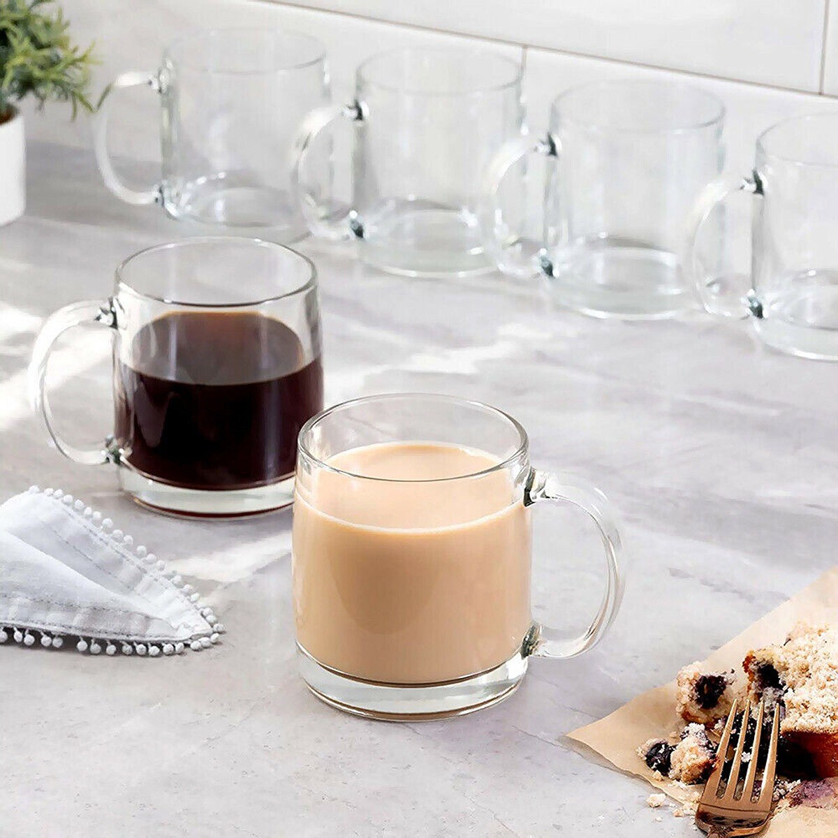 380 ml. Natural Glass Coffee Mug