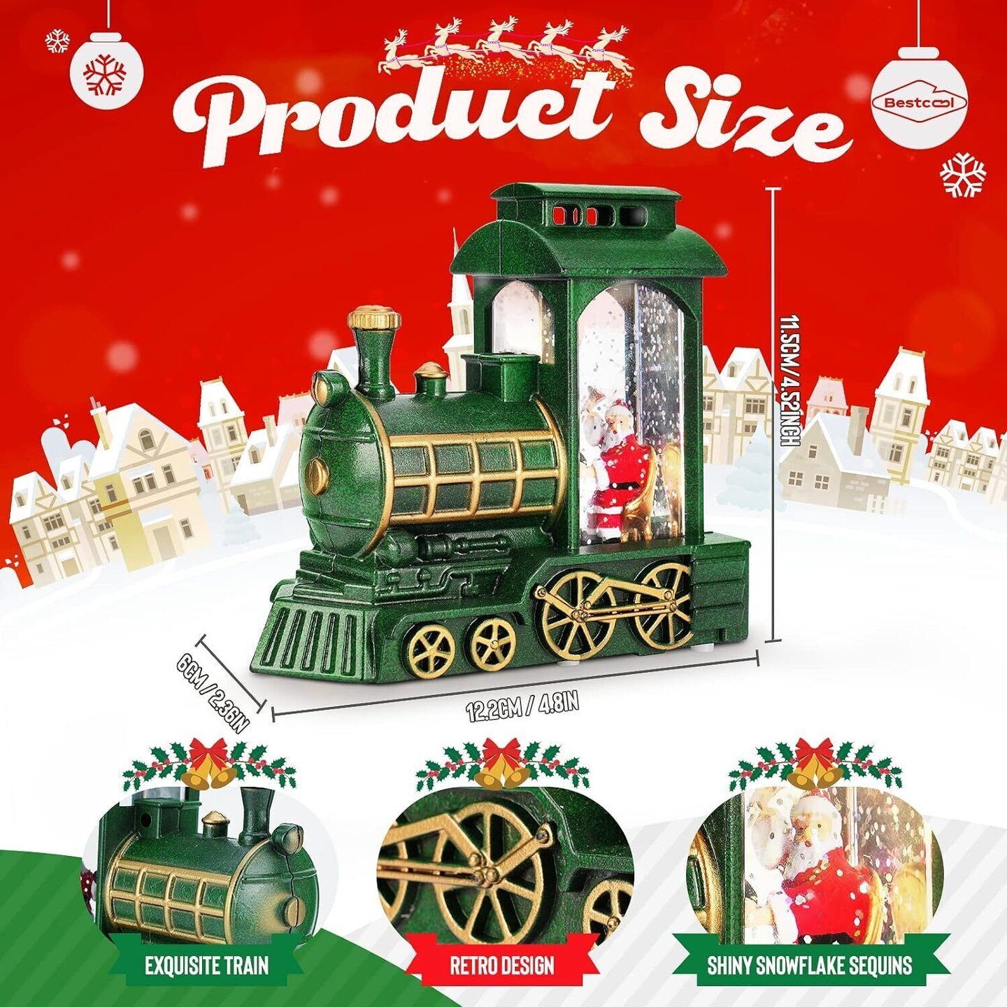 Kitcheniva Christmas Train Lighted Lantern