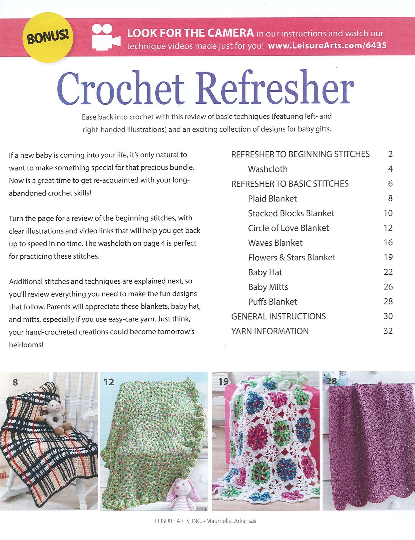 Leisure Arts Crochet Refresher Crochet Book