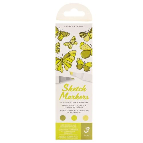 Amazon.com: American Crafts Sketch Markers 3/PKG Antq