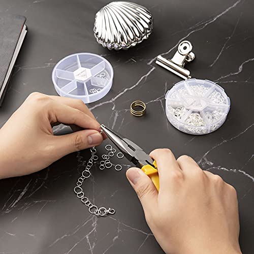 1000 Pieces Jump Rings Kit With Open Jump Rings 40PCS 12mm Lobster Clasps and Jump Rings Opener for Jewelry Making Keychains and Necklace Repair (Gold)