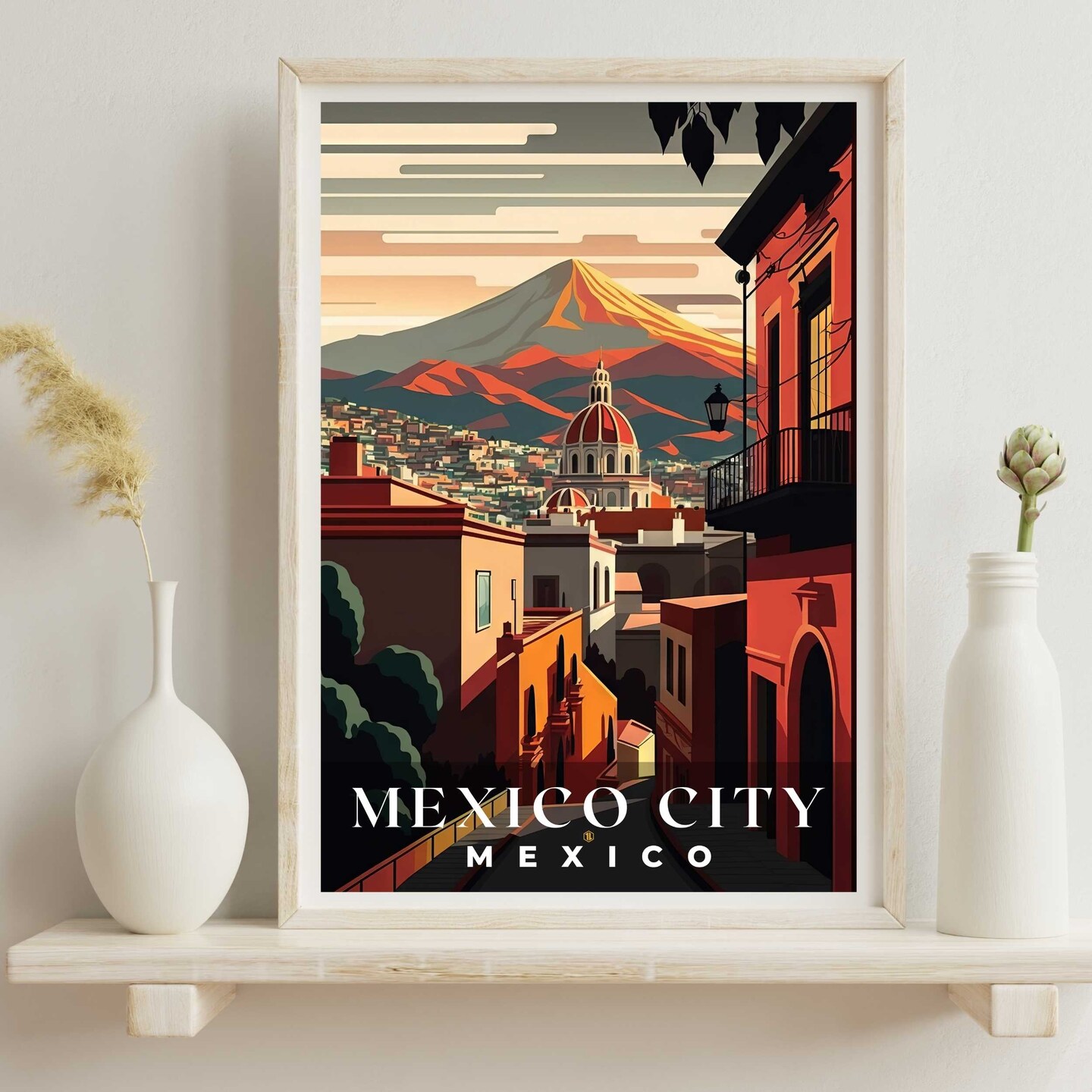 Mexico City Poster, World Travel Print, Office Poster, Home Decor