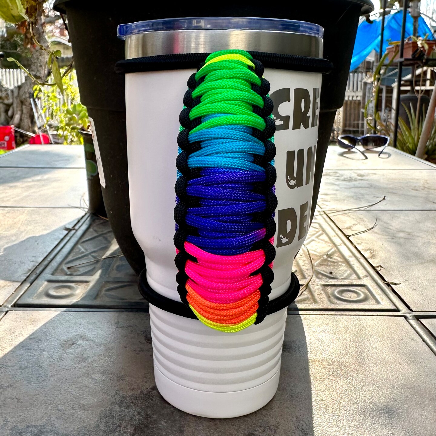 Handmade Universal Paracord Handle Coated Tumblers Travel Mugs