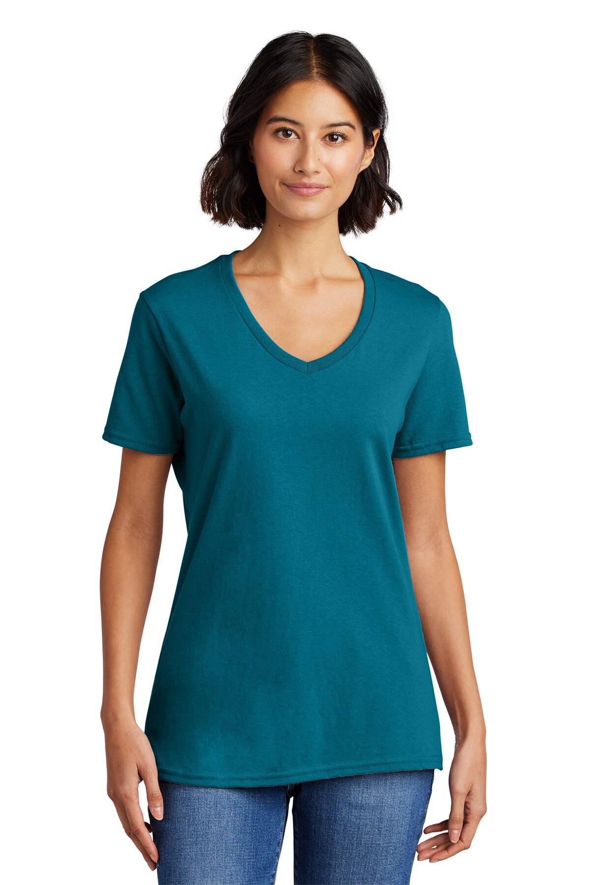 Port Company&#xAE; Women&#x2019;s Core Cotton V-Neck T-Shirt