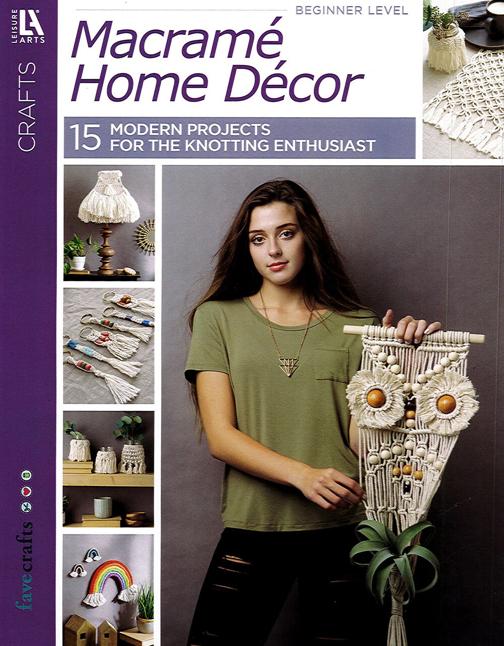 Leisure Arts Crafts Macrame Home Decor Crafting Book