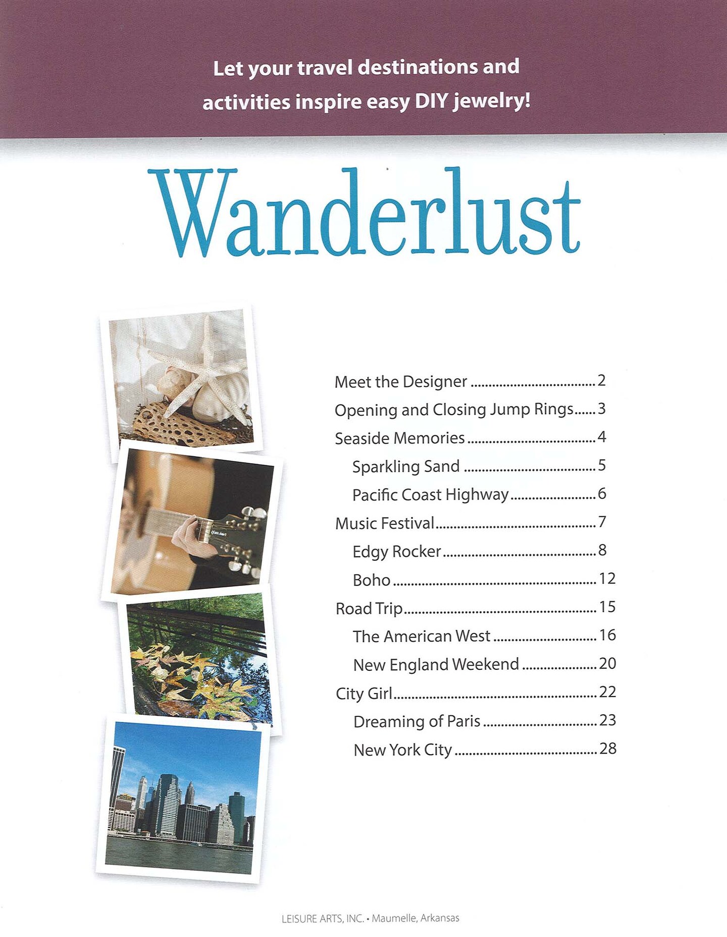 Leisure Arts Wanderlust Travel Inspired Jewelry Book
