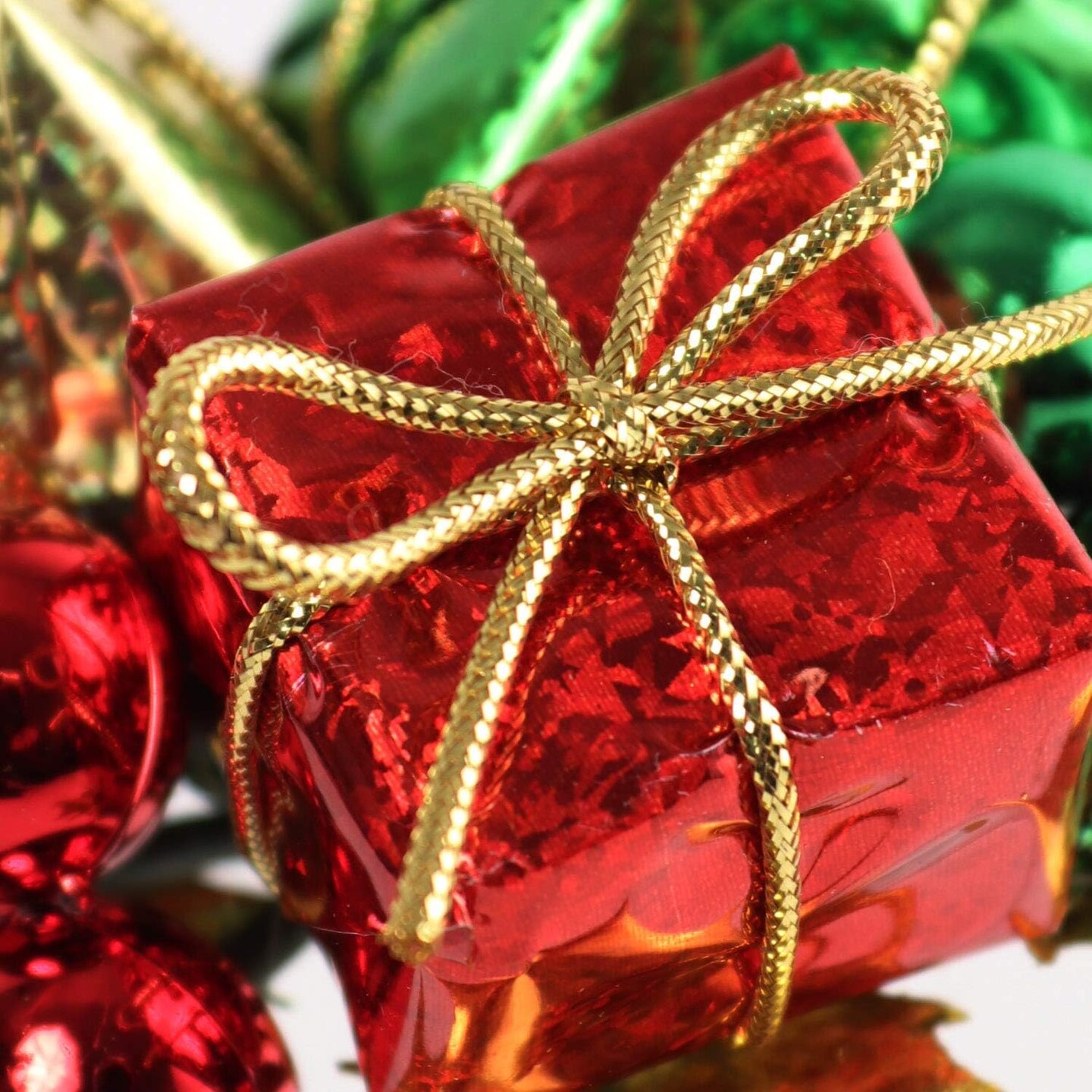 Set of 12: Holly Picks with Assorted Colored Gift Boxes &#x26; Ornament Balls | Festive Holiday Decor | Trees, Wreaths, &#x26; Garlands | Christmas Picks | Home &#x26; Office Decor, Floral Home by Artificial Flowers