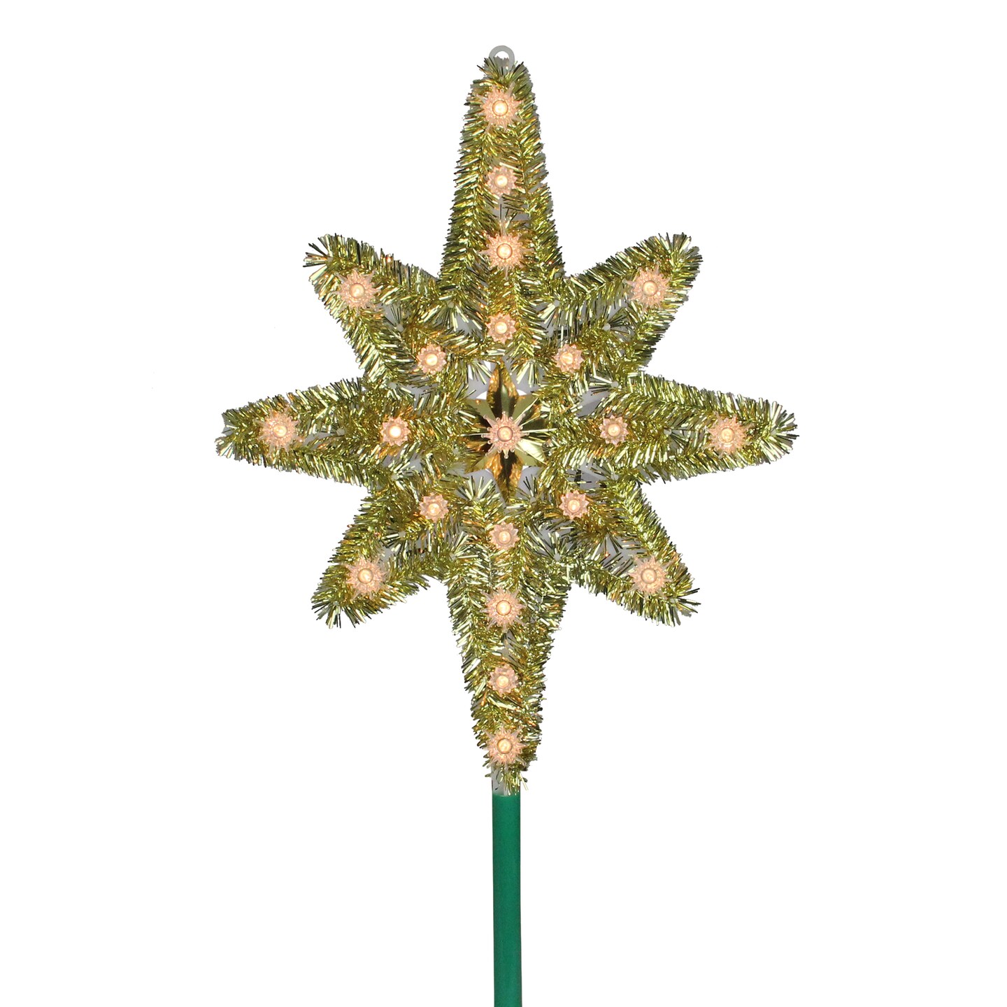 Northlight 21&#x22; Gold Lighted Star of Bethlehem Christmas Tree Topper - Clear Lights