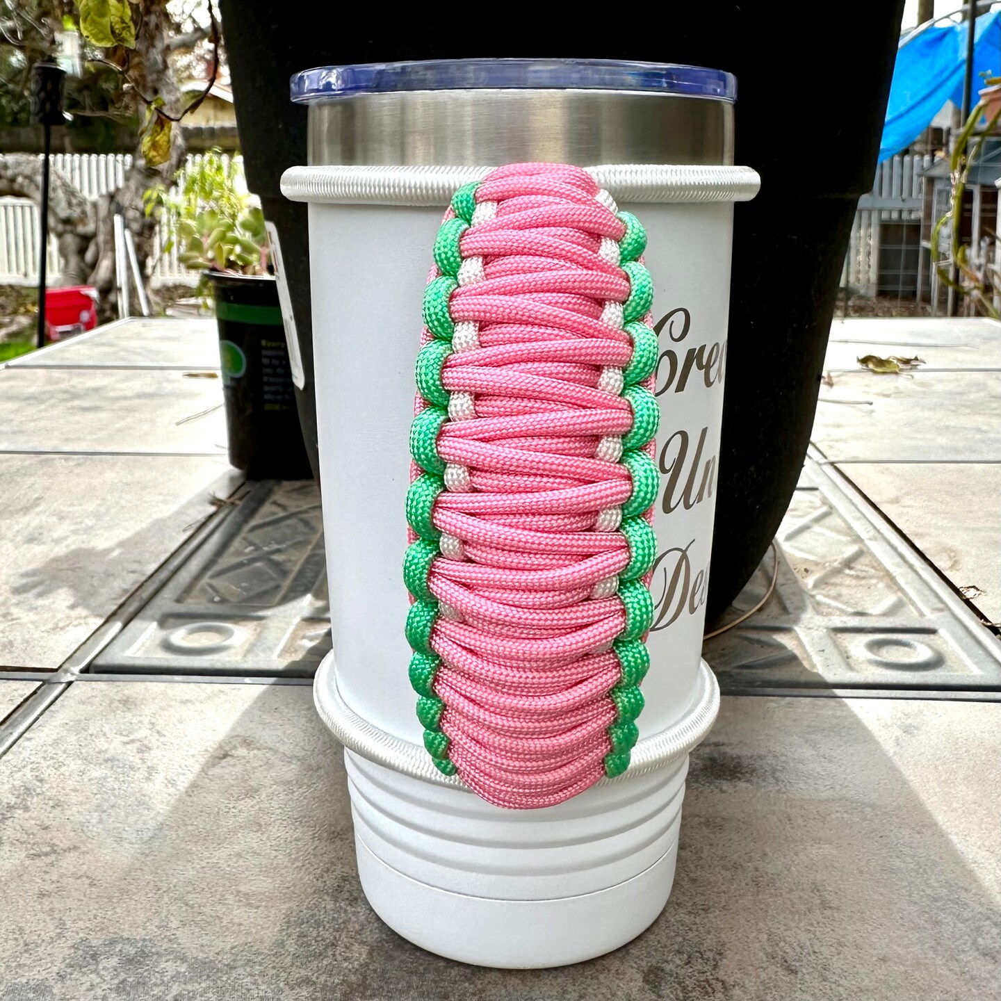 Solid Rose Pink Tumbler Handle, Stretchable Cord, Customizable Paracord  Handle for Coffee Cup, Fits Epoxy Coated Tumblers