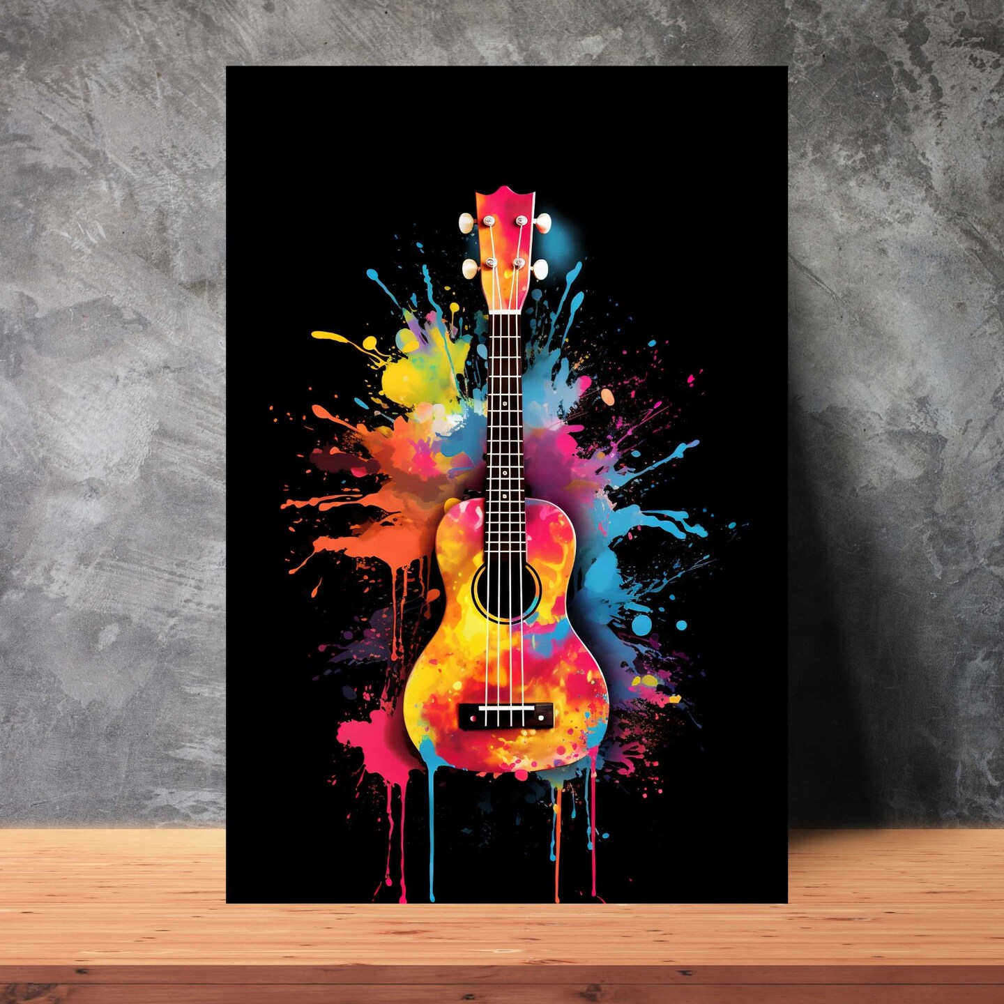 Ukulele Poster, Musical Instrument Print, Office Poster, Home Decor | S1 |  MakerPlace by Michaels, image size:1080x1080
