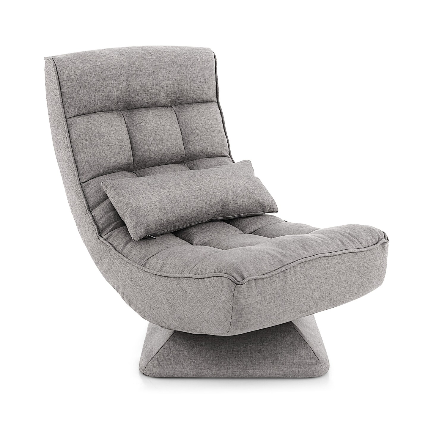 5-Level Adjustable 360&#xB0; Swivel Floor Chair with Massage Pillow