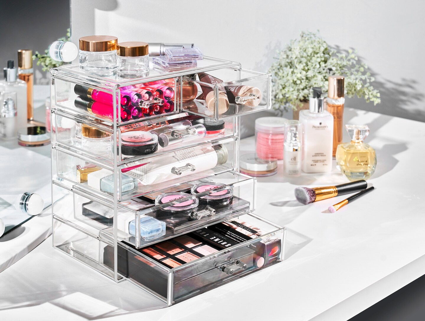 Sorbus Acrylic Makeup &#x26; Jewelry Organizer Storage Case- (4 Large, 2 Small Drawers)