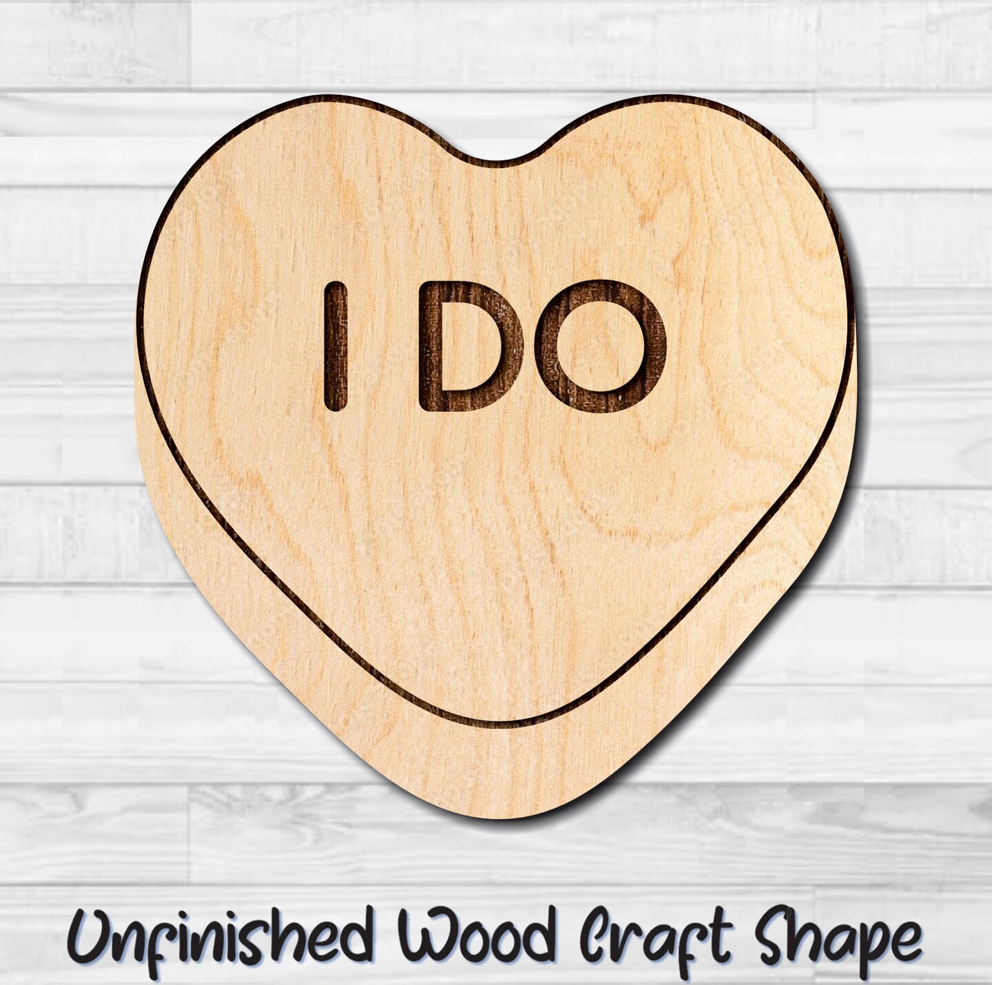 DIY Unfinished Wood Heart Shapes, Craft Kits, Valentine's Day, 6 Pieces